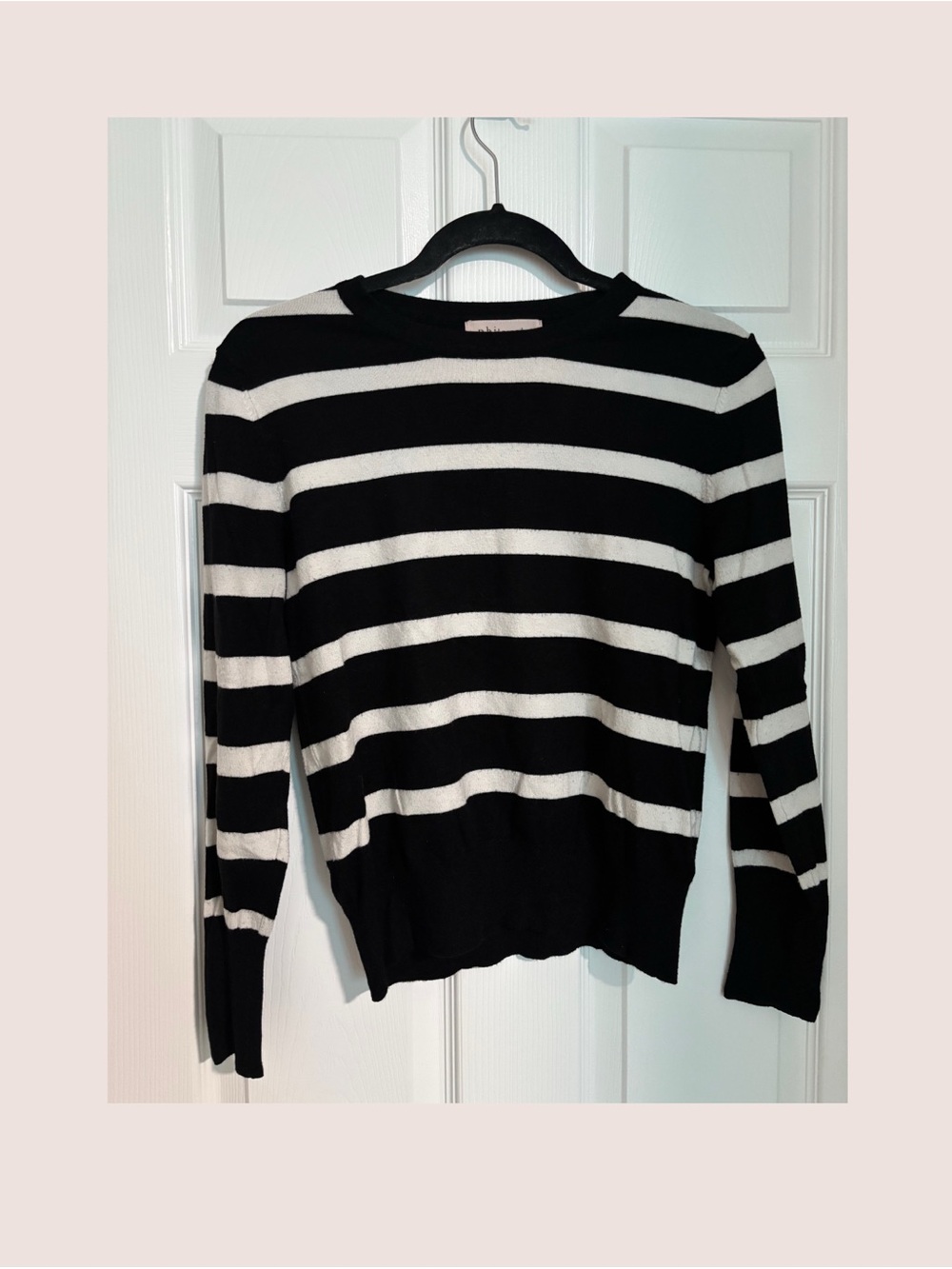 Philosophy Black and White Striped Long Sleeve